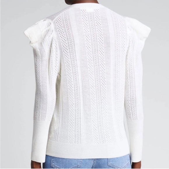 VERONICA BEARD Kirka Merino Wool Henley top Sweater Size S - Picture 2 of 8